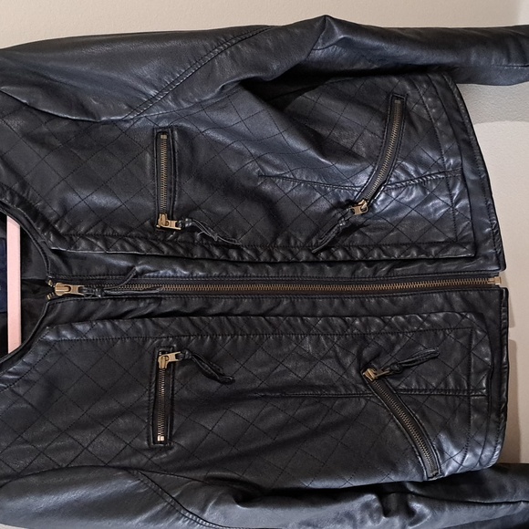 - American Eagle faux leather jacket Vintage - Picture 3 of 8